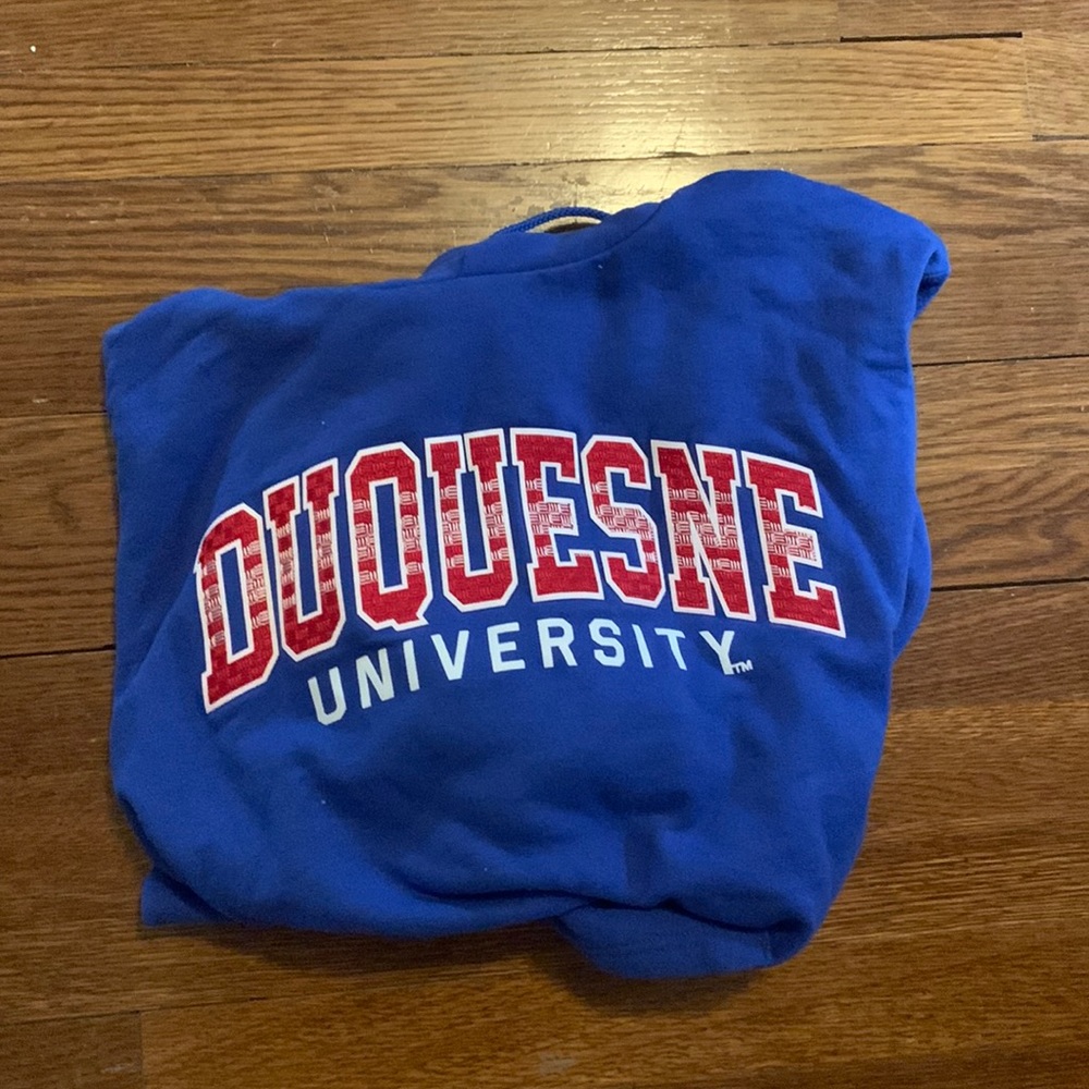 Duquesne university blue hoodie